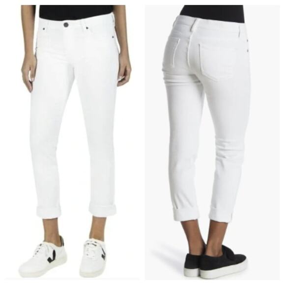 KUT from the Kloth Women's Catherine Boyfriend Jean White Size 16 - Picture 1 of 10